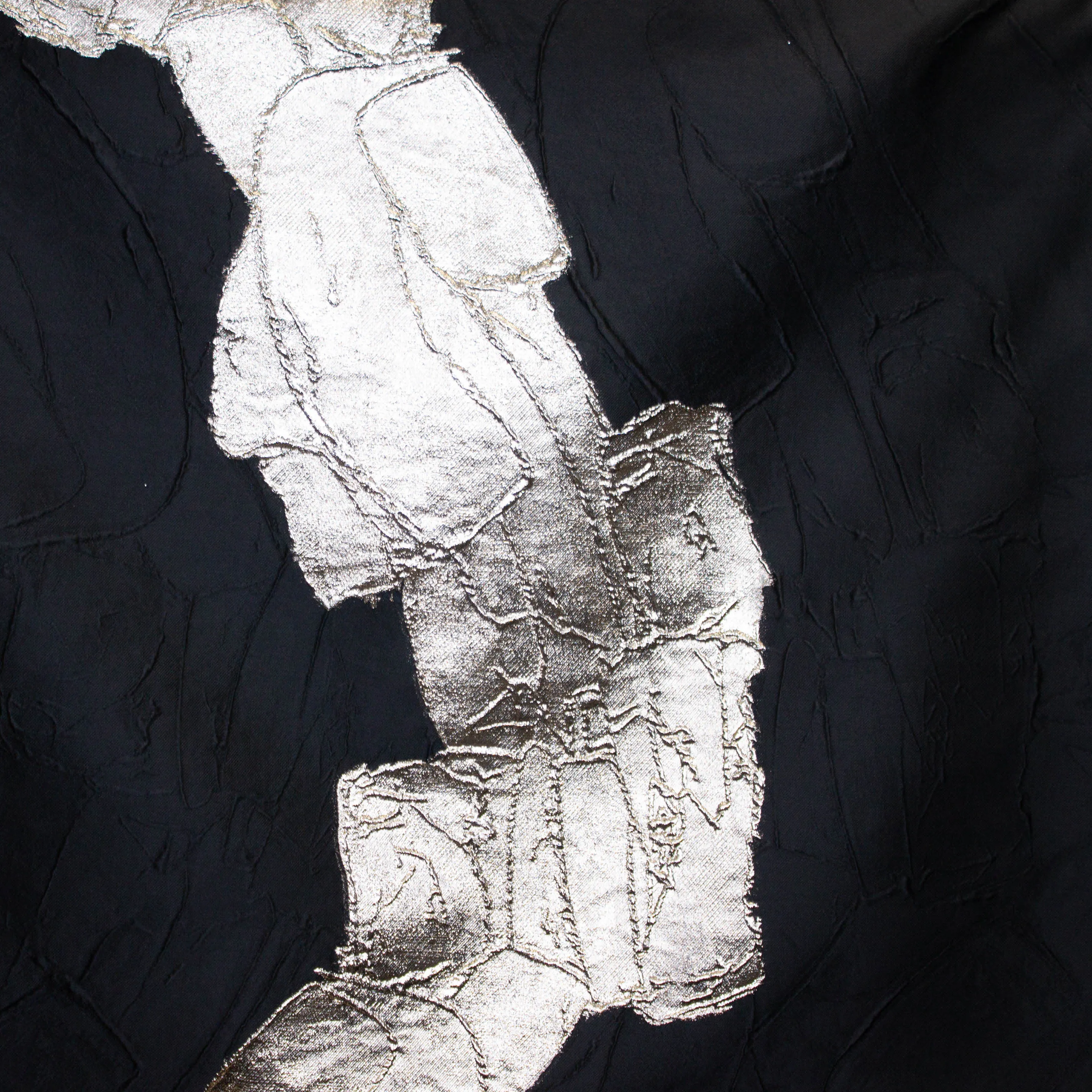 Jacquard zwart met gouden strook